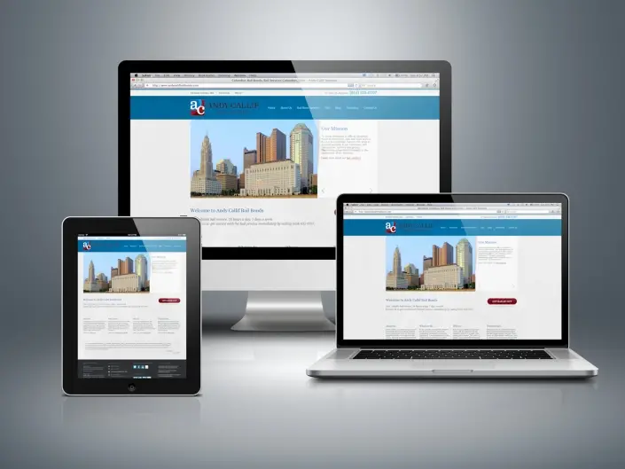Website design by Matthew McWilliam shown on a desktop monitor, laptop, tablet and phone — design 1 of 17